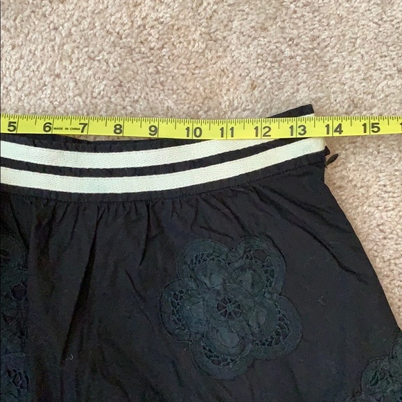 Anthropologie Lithe black doily a-line skirt sz 4 - Picture 6 of 7